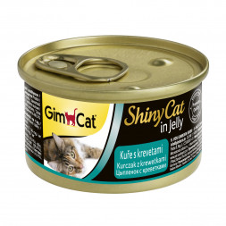 Gimborn GimCat ShinyCat влажный корм для кошек из цыпленка с креветками - 70 г х 24 шт