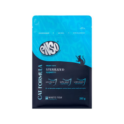 ENSO Cat Formula Sterilized сухой корм для взрослых стерилизованных кошек со свежей белой рыбой и добавлением клюквы - 350 г