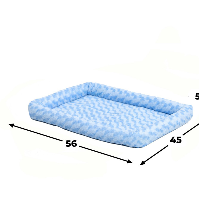 Лежанка MidWest Fashion для собак и кошек плюшевая 56х45 см, голубая