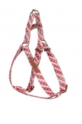 Camon шлейка для собак регулируемая &quot;Twill Dot Pink&quot; розовая