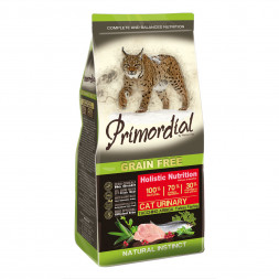Сухой корм Primordial для кошек беззерновой при МКБ с индейкой и сельдью - 2 кг