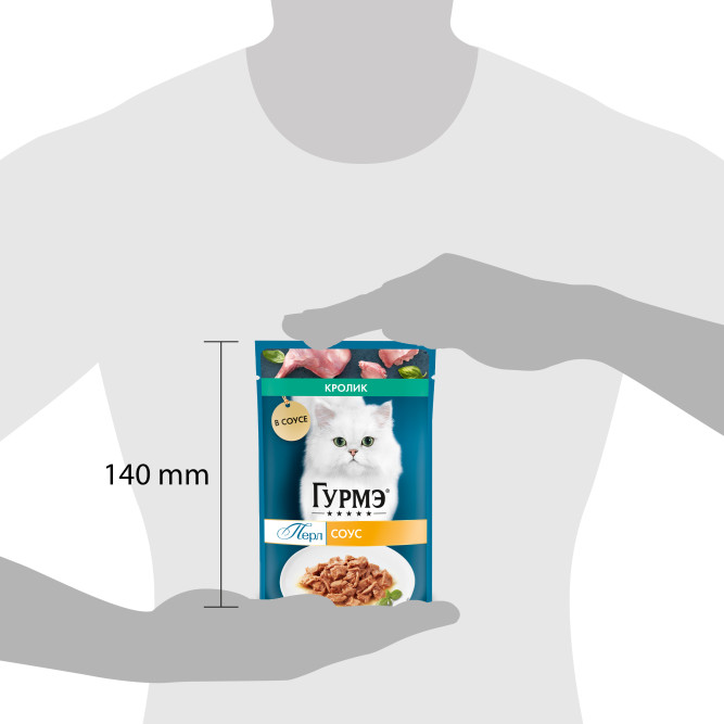 Гурмэ Перл Нежное филе влажный корм для кошек, со вкусом кролика в соусе - 75 г х 26 шт