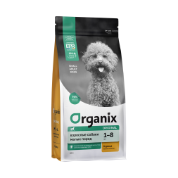 Organix сухой корм для взрослых собак мелких пород, с курицей, фруктами и овощами - 800 г