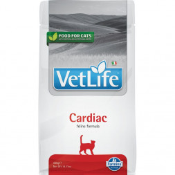 Farmina Vet Life Cat Cardiac сухой корм для взрослых кошек при сердечно-сосудистых заболеваниях - 400 г