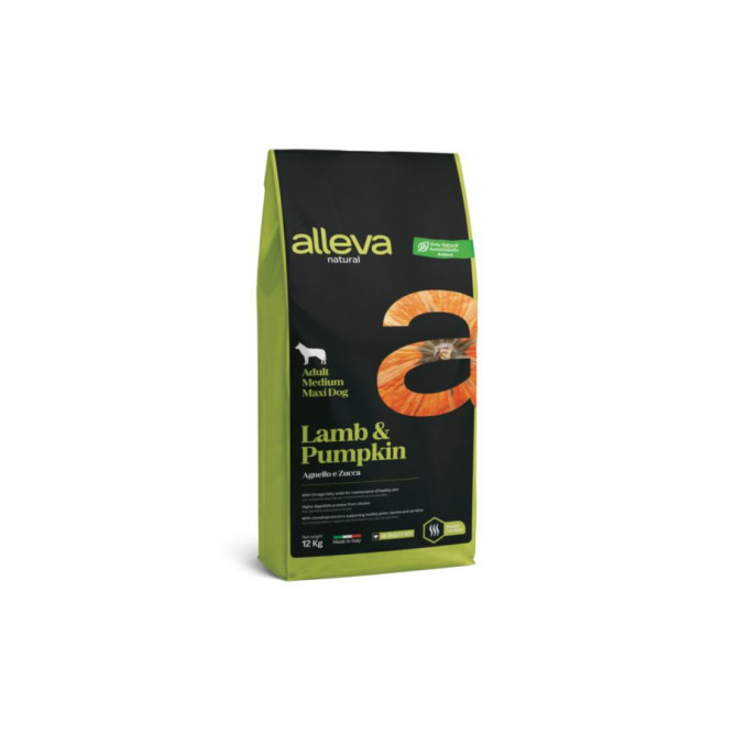 Alleva Natural Adult Lamb &amp; Pumpkin Medium/Maxi сухой корм для взрослых собак с ягненком и тыквой - 12 кг