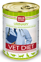 Solid Natura VET Urinary влажный диетический корм для взрослых кошек, в консервах - 340 г х 6 шт