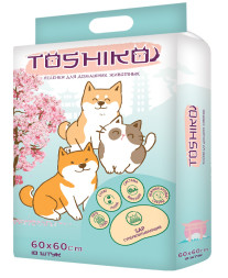 Toshiko пеленки впитывающие одноразовые с ароматом сакуры, 60х60 см - 10 шт