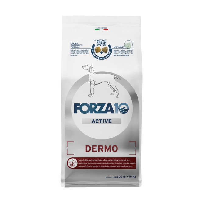 Forza10 Active Dermo сухой корм для взрослых собак всех пород с патологиями кожного покрова - 10 кг