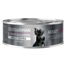 Зоогурман Expert Solution Weight Control влажный корм для взрослых собак всех пород при склонности к полноте с курицей, консервы - 100 г х 12 шт