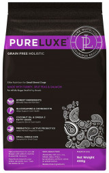 PureLuxe сухой корм для собак мелких пород с индейкой, горошком и лососем - 400 г