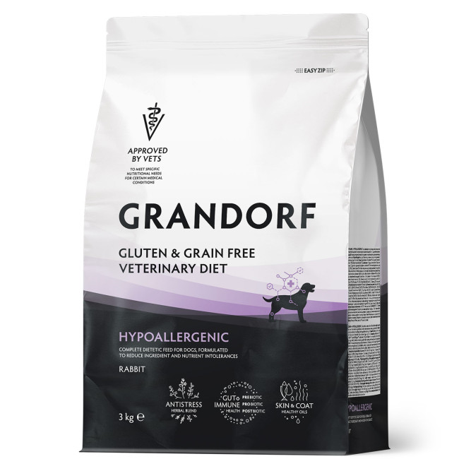 Grandorf Veterinary Diet Dog Hypoallergenic сухой диетический корм для собак с пищевой аллергией или непереносимостью - 3 кг