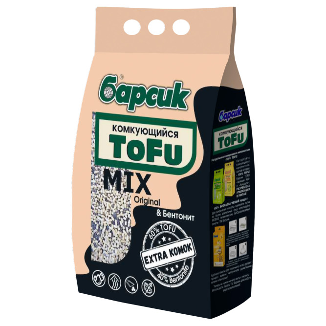 Барсик ToFu Бентомикс Original наполнитель комкующийся - 4,54 л