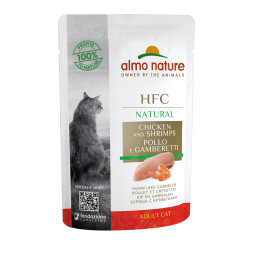 Almo Nature Classic Nature Adult Cat Chicken &amp; Shrimps паучи для взрослых кошек с курицей и креветками - 55 г х 24 шт