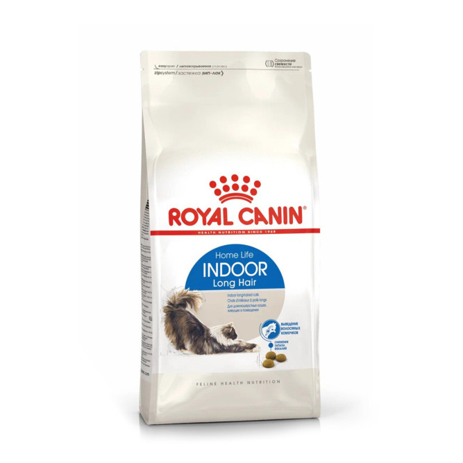Royal Canin Indoor Long Hair 35 для домашних длинношерстных кошек - 2 кг