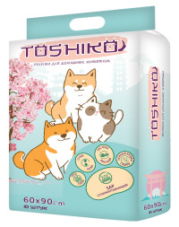 Toshiko пеленки впитывающие одноразовые с ароматом сакуры, 60х90 см - 10 шт