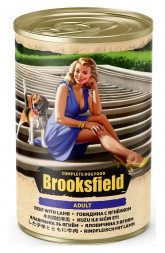Brooksfield Adult Dog влажный корм для взрослых собак всех пород с говядиной, ягнёнком и рисом в консервах - 400 г (12 шт в уп)