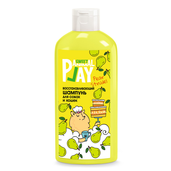 Animal Play Sweet шампунь для собак и кошек восстанавливающий, с ароматом Грушевый штрудель - 300 мл