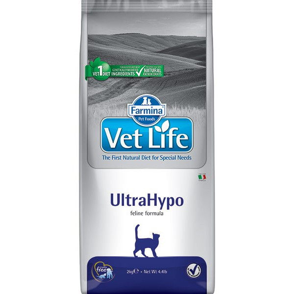 Farmina Vet Life Cat Ultrahypo сухой корм для взрослых кошек при пищевой аллергии - 10 кг