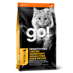 Go! Solutions Sensitivities сухой беззерновой корм для котят и кошек с чувствительным пищеварением с уткой - 1,36 кг