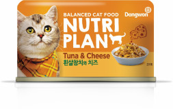 NUTRI PLAN влажный корм для взрослых кошек c тунцом и сыром в собственном соку, в консервах - 160 г х 12 шт
