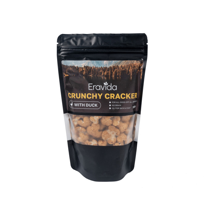 Eravida лакомство для собак всех пород, беззерновые крекеры с индейкой и уткой - 100 г