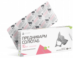 Преднифарм Солютаб 16 мг гормональный препарат для кошек и собак - 20 таблеток