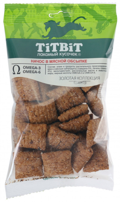 TiTBiT "Золотая коллекция" лакомство для собак начос в мясной обсыпке - 75 г
