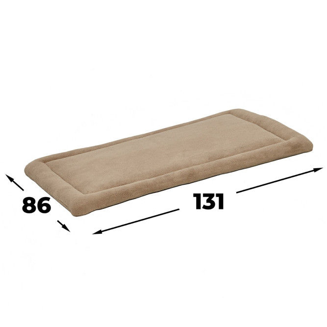 Лежанка MidWest Micro Terry для собак и кошек  плюшевая 131х86 см, серо-коричневая