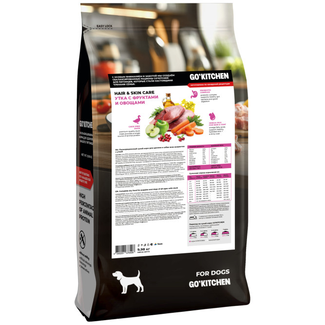 Go' Kitchen сухой корм для собак всех возрастов и щенков, с уткой - 9,98 кг