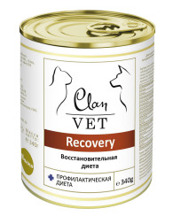 Clan Vet Recovery влажный диетический корм для собак и кошек в период восстановления, в консервах - 340 г х 12 шт
