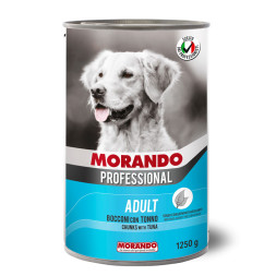 Morando Professional консервированный корм для собак кусочки с тунцом, в консервах - 1,25 кг х 12 шт