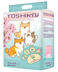 Toshiko пеленки впитывающие одноразовые с ароматом сакуры, 60х60 см - 30 шт