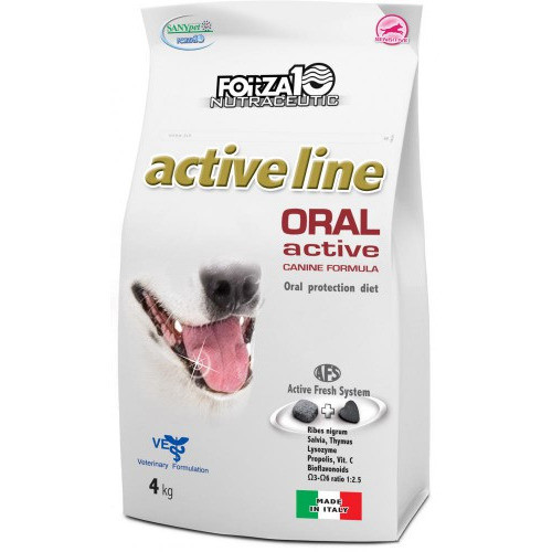 Forza10 Active Oral сухой корм для взрослых собак всех пород при заболеваниях ротовой полости и верхних дыхательных путей - 4 кг
