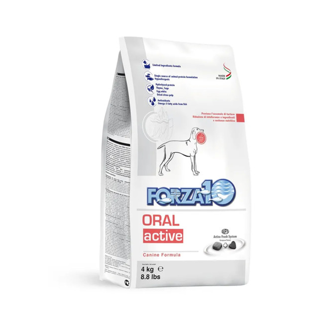 Forza10 Active Oral сухой корм для взрослых собак всех пород при заболеваниях ротовой полости и верхних дыхательных путей - 4 кг