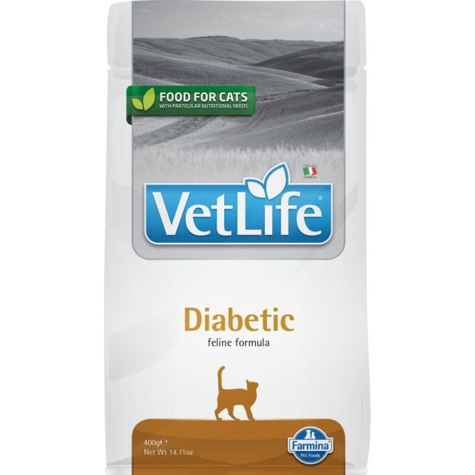 Farmina Vet Life Cat Diabetic сухой корм для взрослых кошек с сахарным диабетом - 400 г