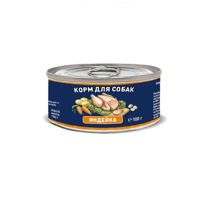 Solid Natura влажный корм для собак, с индейкой, в консервах - 100 г х 6 шт