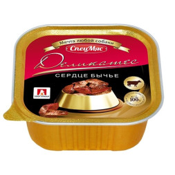 Зоогурман влажный корм для взрослых собак всех пород, с бычьим сердцем - 150 г x 10 шт