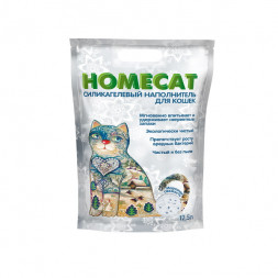 HOMECAT силикагелевый наполнитель для кошачьих туалетов с ароматом морозной свежести - 12,5 л