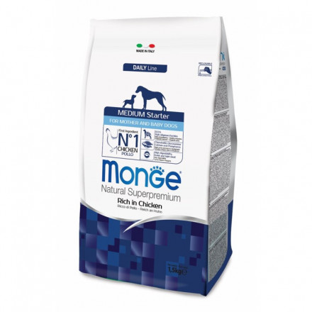 Monge Dog Medium Starter сухой корм для щенков, беременных и кормящих собак средних пород 1,5 кг