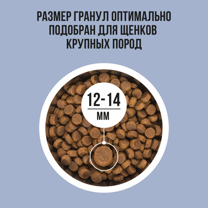 BOWL WOW сухой корм для щенков крупных пород с индейкой, ягненком, рисом и черникой - 5 кг