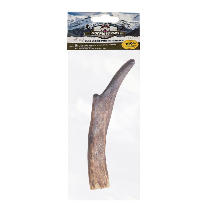 Лакомство Погрызухин для собак рог северного оленя XS