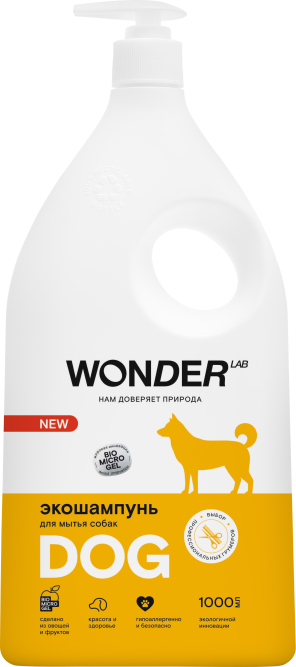 WONDER LAB экошампунь для мытья собак - 1 л