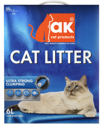 AK Cat Ultra Strong Clumping наполнитель комкующийся бентонитовый без запаха - 6 л (5,5 кг)