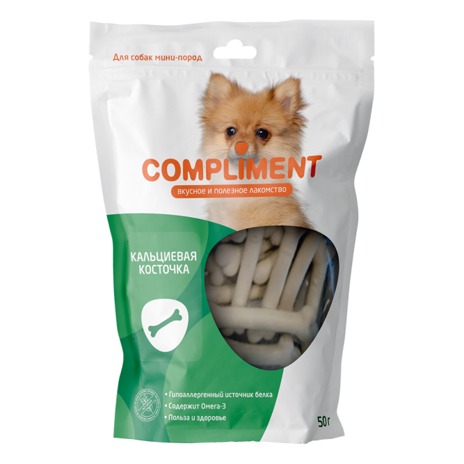 Compliment лакомство для собак мини-пород Кальцевые косточки - 50 г