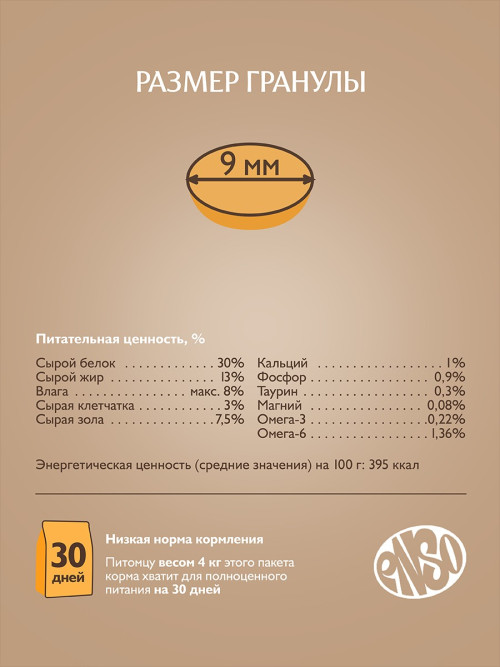 ENSO Cat Formula Urinary сухой корм для взрослых кошек для профилактики мочекаменной болезни со свежей уткой и добавлением брусники - 1,5 кг