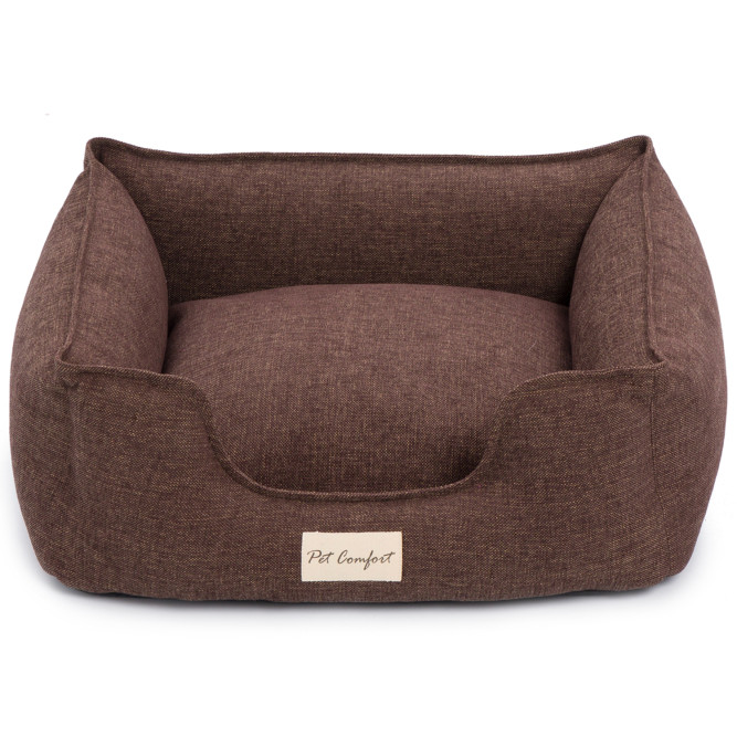 Pet Comfort Alpha Mirandus 19 лежанка для кошек и собак мелких пород, размер S (50х60 см), коричневый