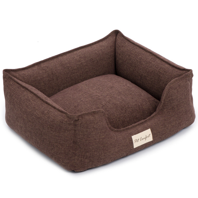 Pet Comfort Alpha Mirandus 19 лежанка для кошек и собак мелких пород, размер S (50х60 см), коричневый