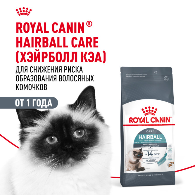 Royal Canin Hairball Care сухой корм для взрослых кошек для профилактики образования волосяных комочков - 10 кг