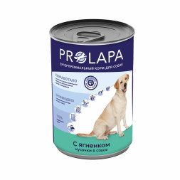 Prolapa Premium влажный корм для взрослых собак с ягненком кусочки в соусе, в консервах - 850 г х 6 шт