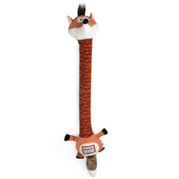 GiGwi CRUNCHY NECK игрушка для собак Лиса с хрустящей шеей и пищалкой, 50 см